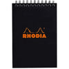 Rhodia A6 Notepad Dot Black Wirebound 4 X 6-Pen Boutique Ltd