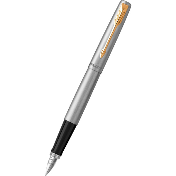 Parker Jotter Fountain Pen - Gold Trim - Stainless Steel-Pen Boutique Ltd