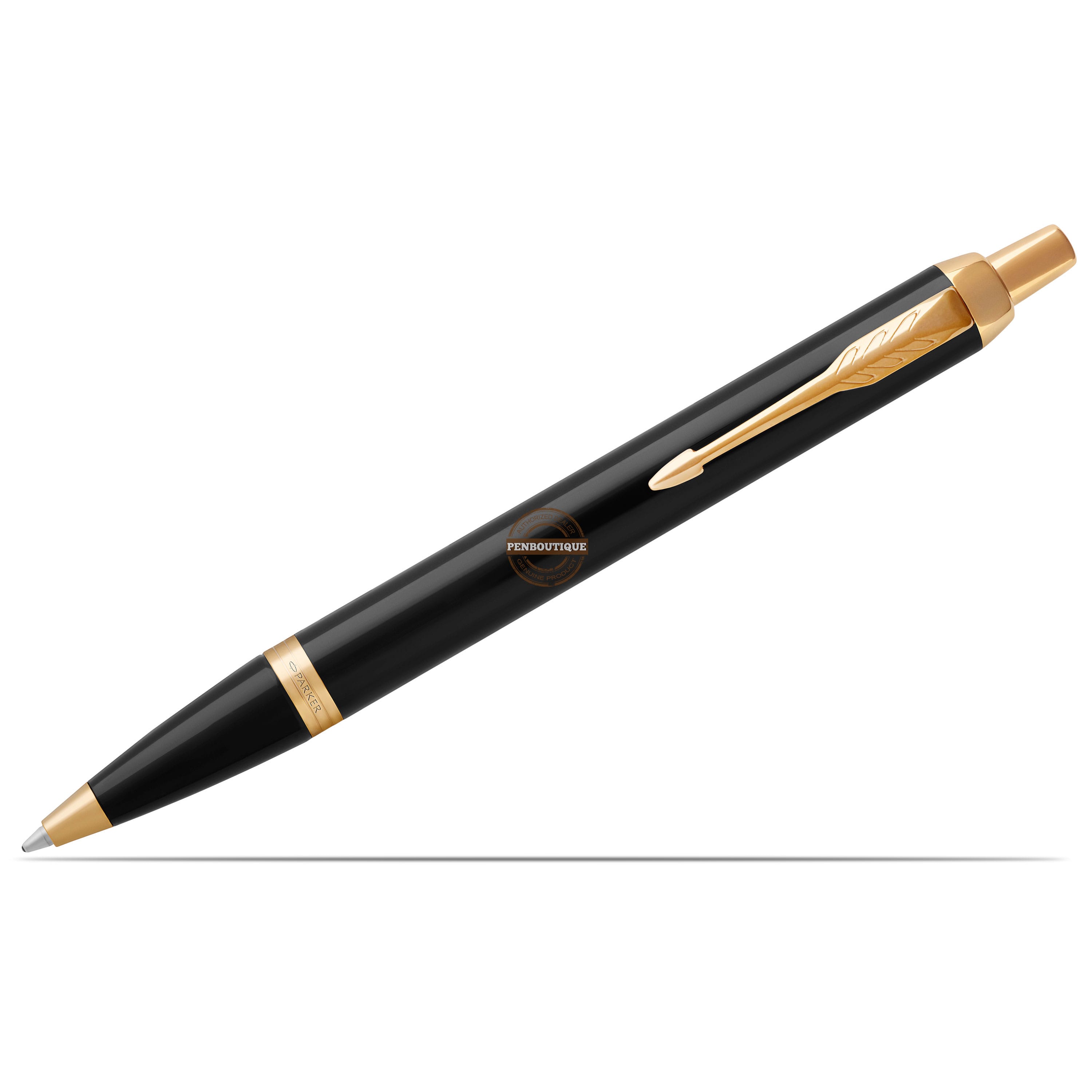 Parker IM Black Gold Trim Ballpoint Pen-Pen Boutique Ltd