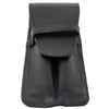 Yak Leather Premium Leather Two Pen Pouch with Flap Black-Pen Boutique Ltd