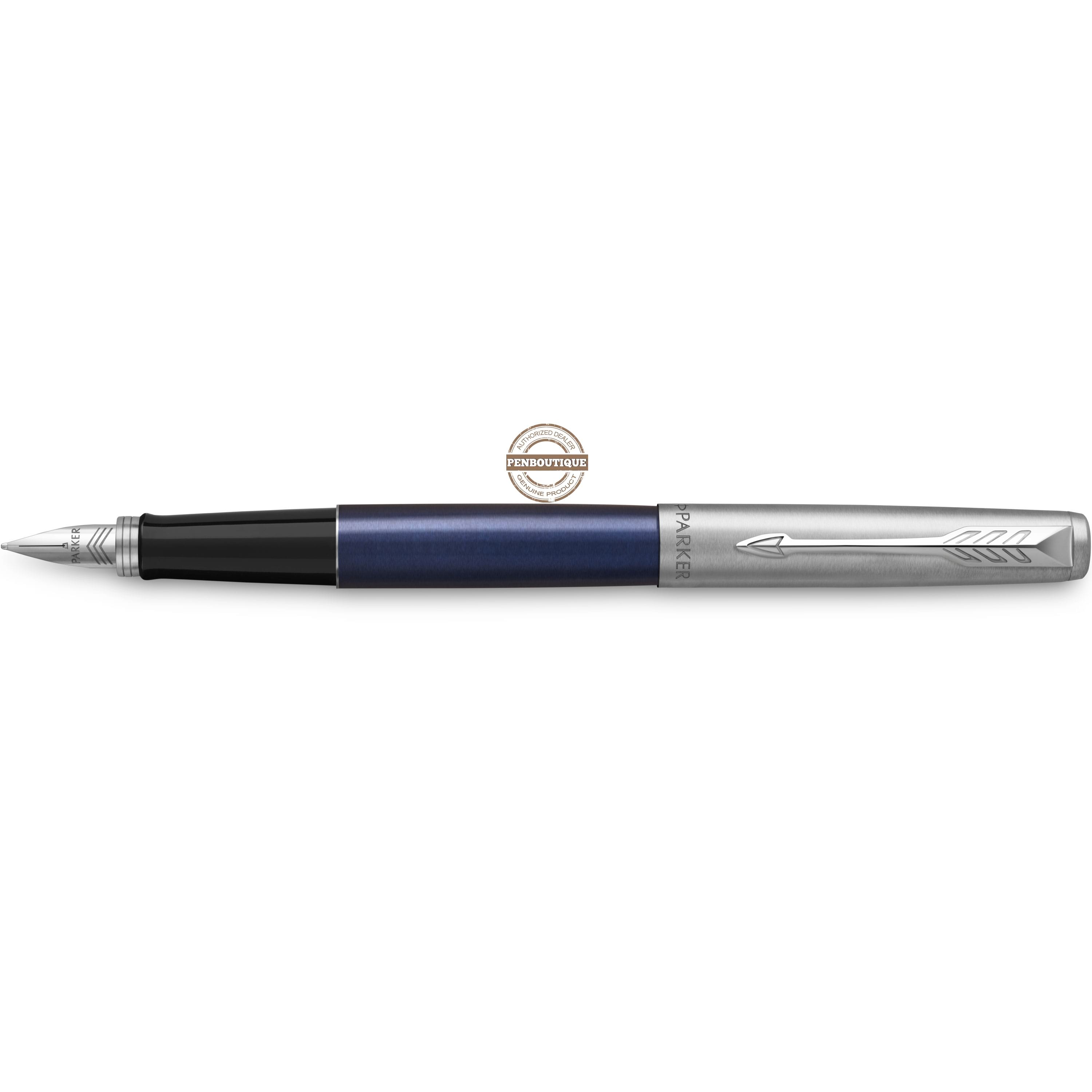 Parker Jotter Fountain Pen - Chrome Trim - Royal Blue-Pen Boutique Ltd