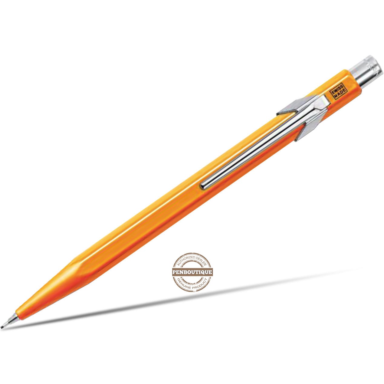 Caran d'Ache 844 Mechanical Pencil - Fluorescent Orange - 0.7mm-Pen Boutique Ltd
