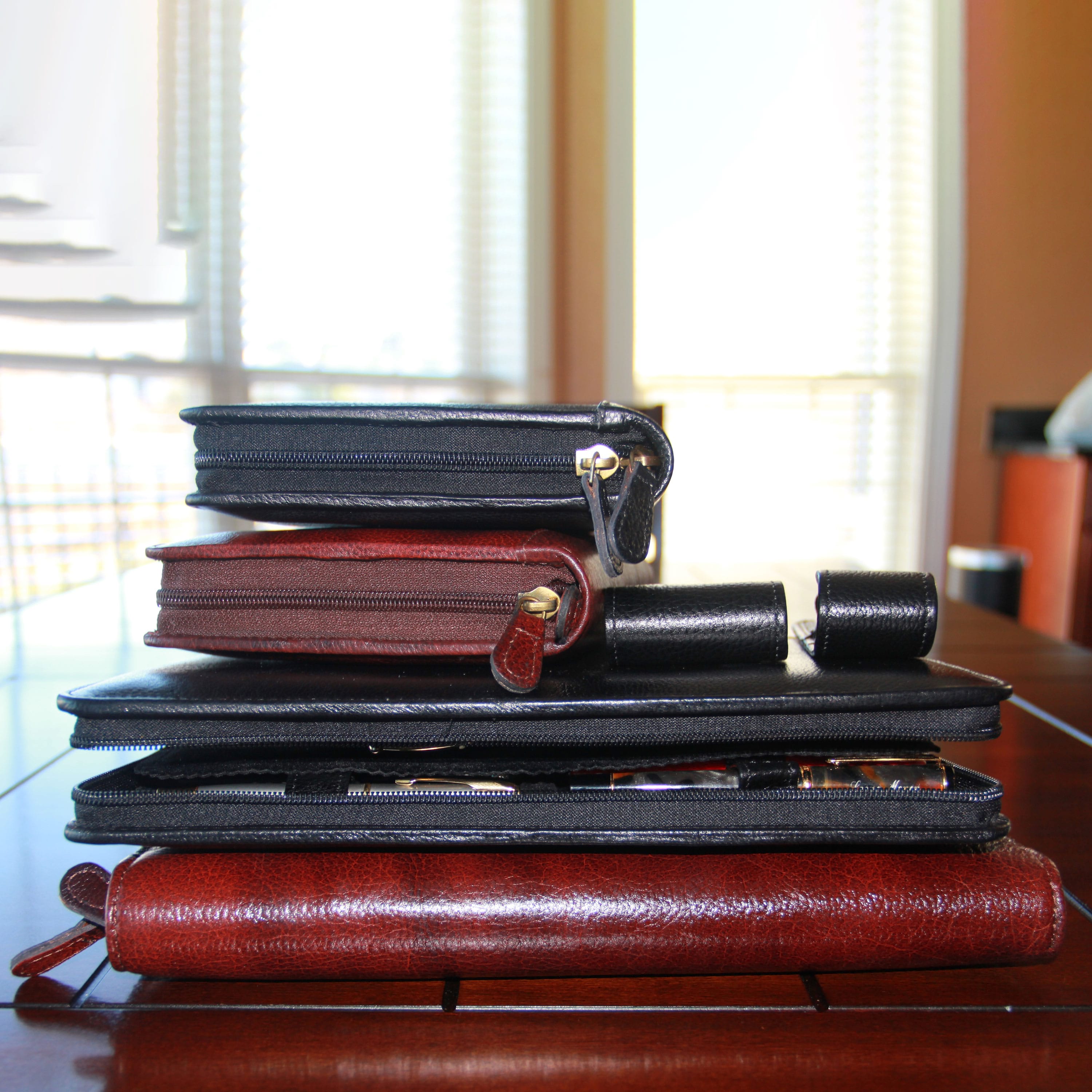 Yak Leather Premium Leather 24 Pen Case Black-Pen Boutique Ltd