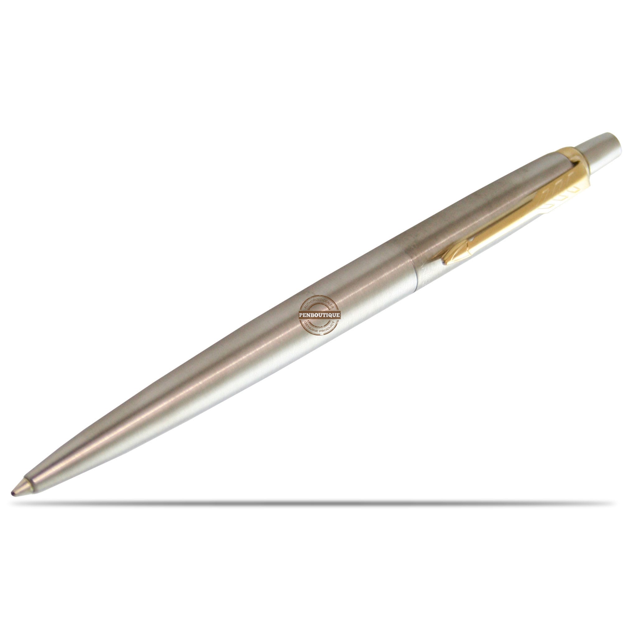 Parker Jotter Stainless Steel with Gold Trim Ballpoint Pen-Pen Boutique Ltd
