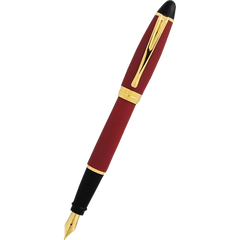 Aurora Ipsilon Fountain Pen - Satin Burgundy - Gold Trim-Pen Boutique Ltd