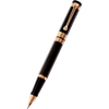 Aurora Rollerball Pen - Black - Pink Gold Plated Trim-Pen Boutique Ltd