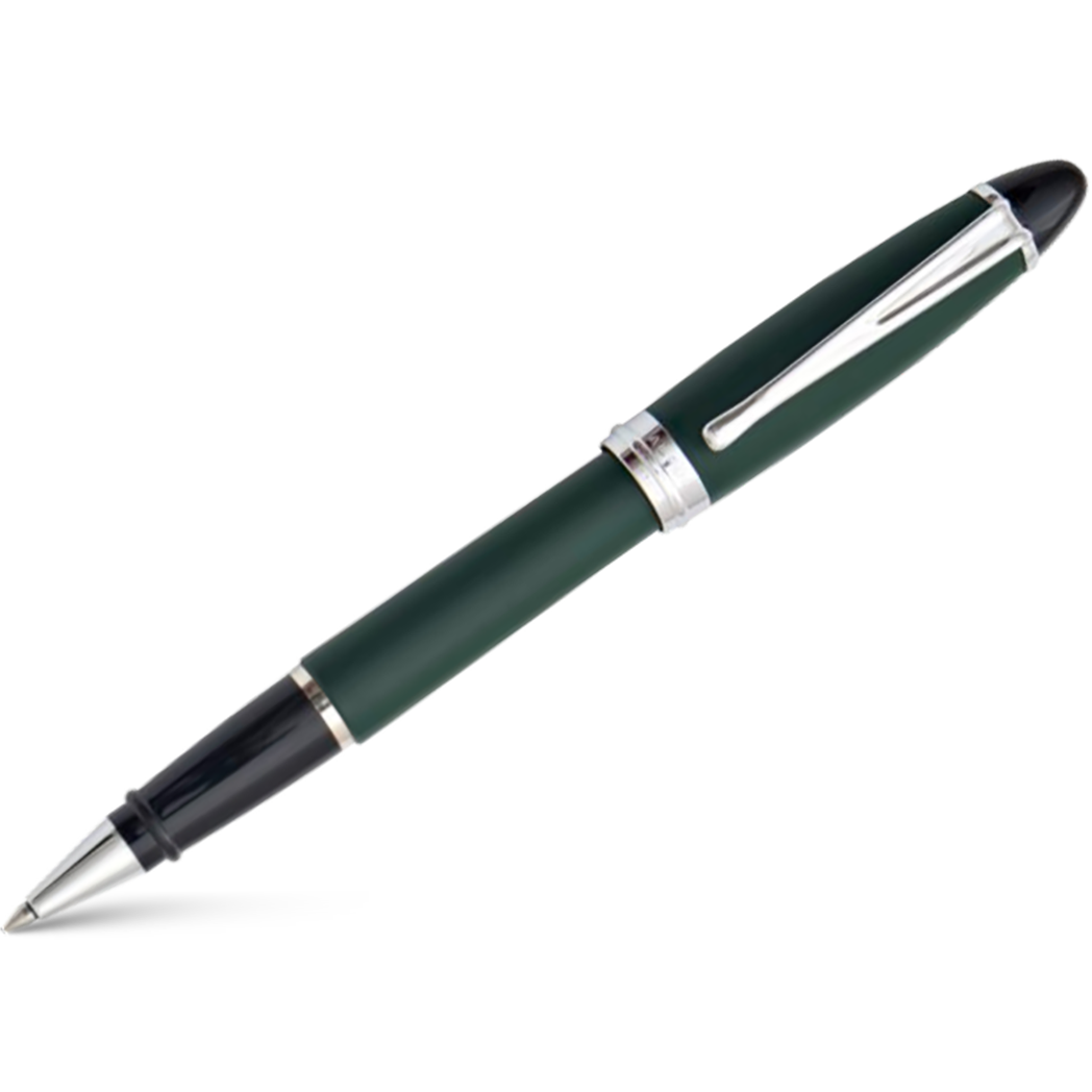Aurora Ipsilon Rollerball Pen - Satin Green - Chrome Trim-Pen Boutique Ltd