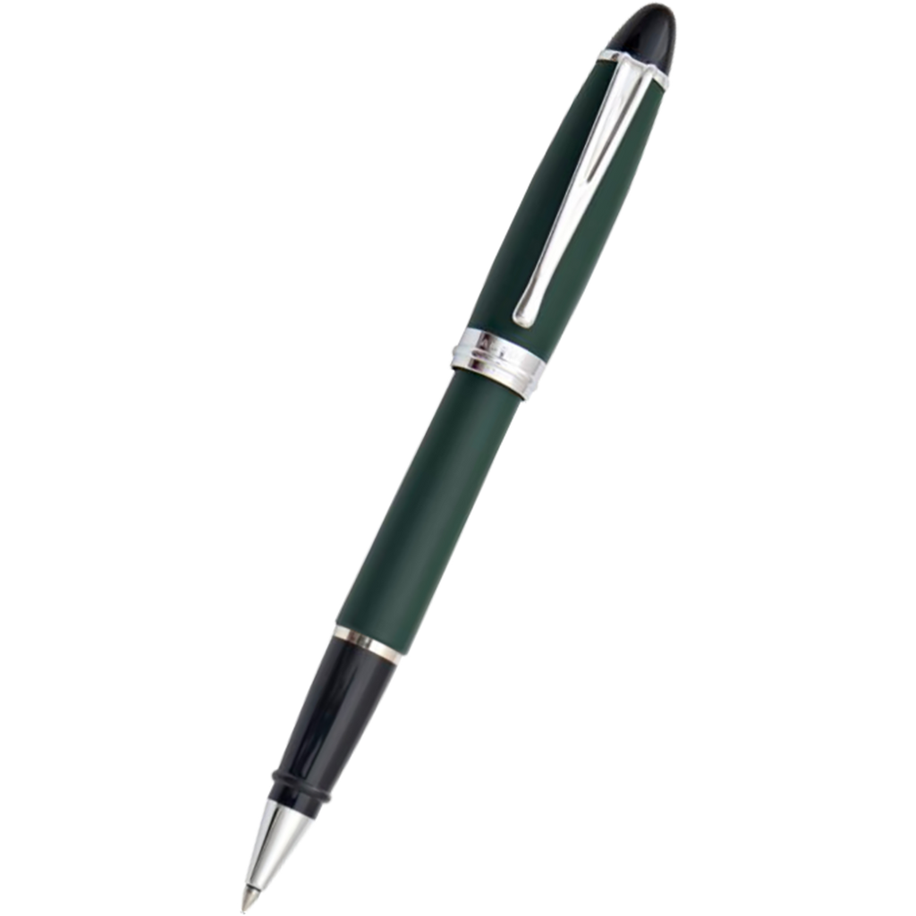 Aurora Ipsilon Rollerball Pen - Satin Green - Chrome Trim-Pen Boutique Ltd
