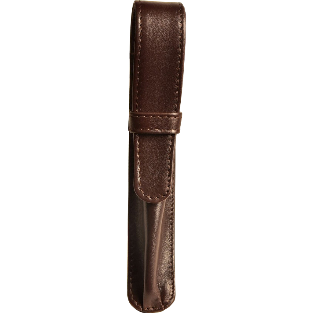Aston Leather Brown Single Pen Holder-Pen Boutique Ltd