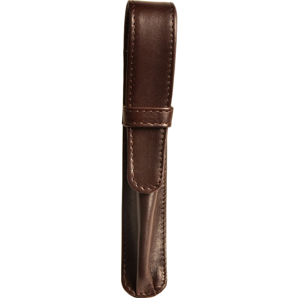 Aston Leather Brown Single Pen Holder-Pen Boutique Ltd