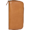 Aston Leather Tan Zipper 2-Pen Case-Pen Boutique Ltd