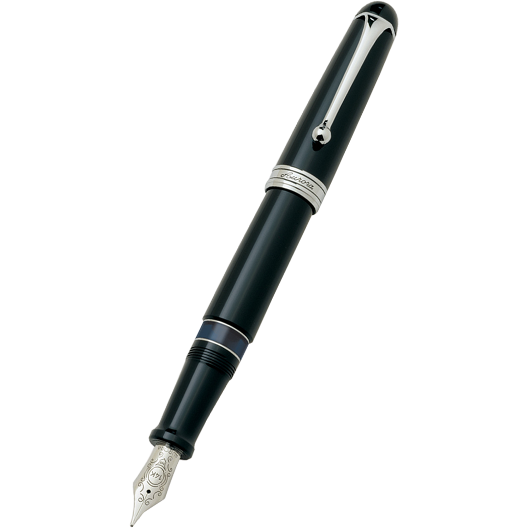 Aurora 88 Fountain Pen - Black - Nikargenta Trim-Pen Boutique Ltd