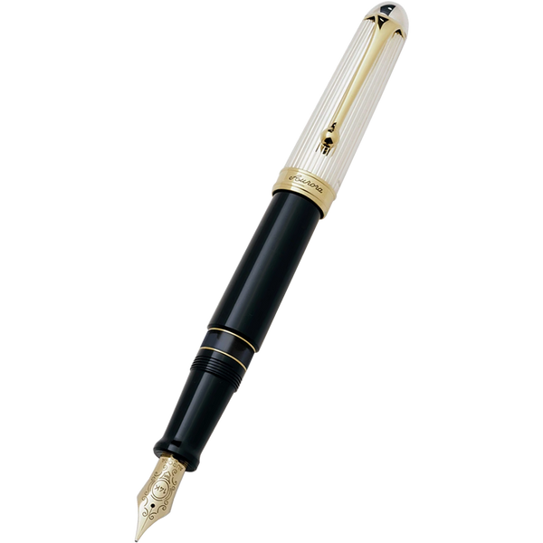Aurora 88 Fountain Pen - Black - Sterling Silver - Large-Pen Boutique Ltd