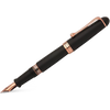 Aurora 88 Fountain Pen - Black Satin - Rose Gold Trim-Pen Boutique Ltd