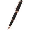 Aurora 88 Fountain Pen - Black Satin - Rose Gold Trim-Pen Boutique Ltd