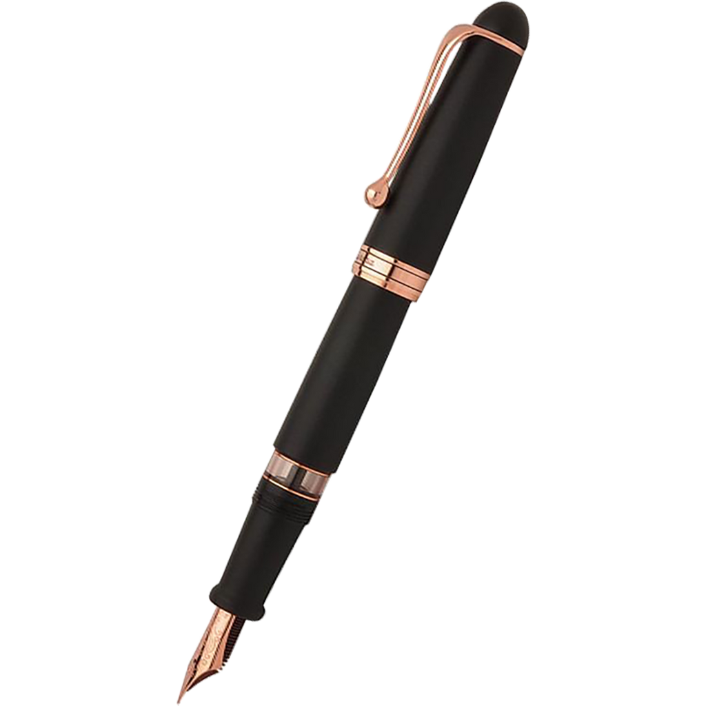 Aurora 88 Fountain Pen - Black Satin - Rose Gold Trim-Pen Boutique Ltd