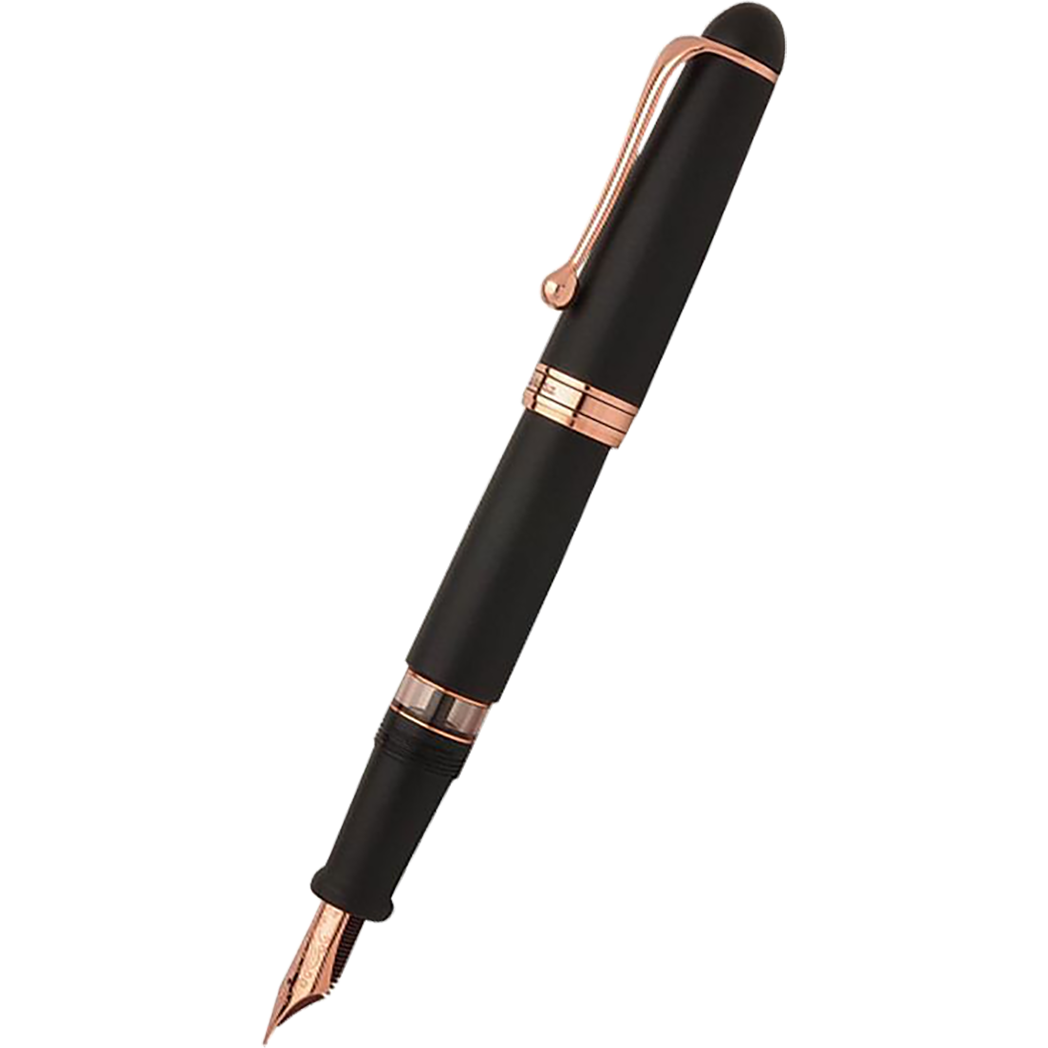 Aurora 88 Fountain Pen - Black Satin - Rose Gold Trim-Pen Boutique Ltd