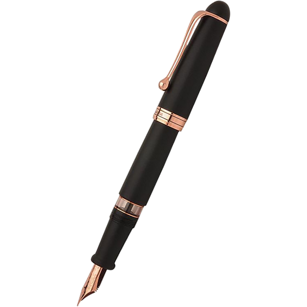 Aurora 88 Fountain Pen - Black Satin - Rose Gold Trim-Pen Boutique Ltd
