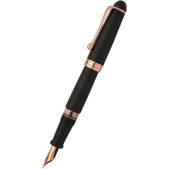 Aurora 88 Fountain Pen - Black Satin - Rose Gold Trim-Pen Boutique Ltd