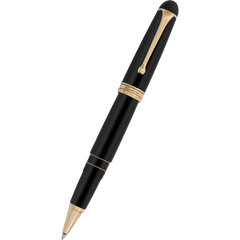 Aurora 88 Rollerball Pen - Black Satin - Rose Gold Trim-Pen Boutique Ltd
