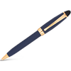 Aurora Ipsilon Ballpoint Pen - Satin Blue - Rose Gold Trim-Pen Boutique Ltd