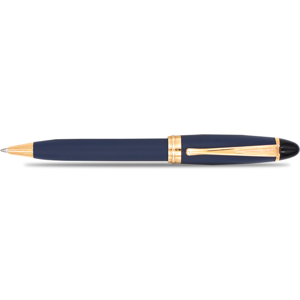 Aurora Ipsilon Ballpoint Pen - Satin Blue - Rose Gold Trim-Pen Boutique Ltd
