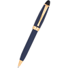Aurora Ipsilon Ballpoint Pen - Satin Blue - Rose Gold Trim-Pen Boutique Ltd