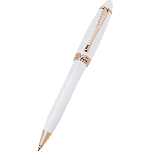 Aurora Ipsilon Ballpoint Pen - Seasons - Winter White - Rose Gold Trim-Pen Boutique Ltd