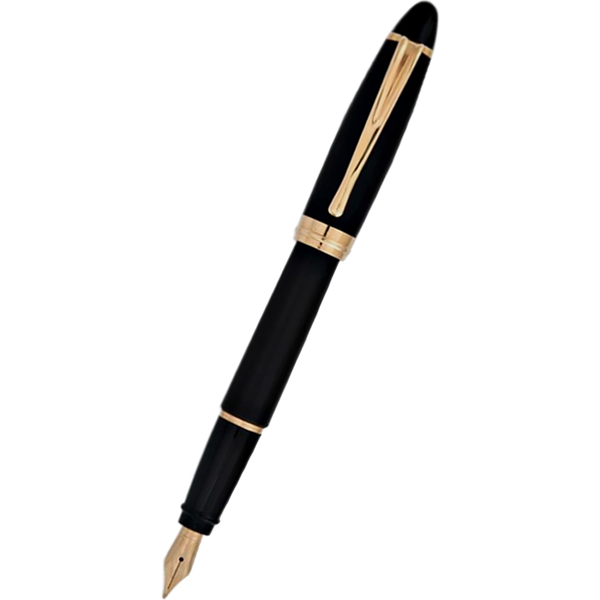 Aurora Ipsilon Fountain Pen - Satin Black - Rose Gold Trim-Pen Boutique Ltd