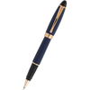 Aurora Ipsilon Rollerball Pen - Satin Blue - Rose Gold Trim-Pen Boutique Ltd