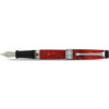 Aurora Optima Auroloide Fountain Pen - Red - Chrome Trim-Pen Boutique Ltd
