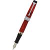 Aurora Optima Auroloide Fountain Pen - Red - Chrome Trim-Pen Boutique Ltd
