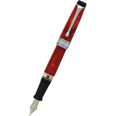 Aurora Optima Auroloide Fountain Pen - Red - Chrome Trim-Pen Boutique Ltd