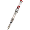 Aurora Optima Demonstrator Fountain Pen - Red - Chrome Trim-Pen Boutique Ltd