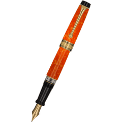 Aurora Optima Fountain Pen - Marbled Orange Auroloide-Pen Boutique Ltd