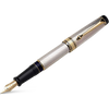 Aurora Optima Fountain Pen - Solid Silver-Pen Boutique Ltd