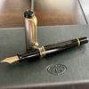 Aurora Optima Fountain Pen - Solid Silver Cap-Pen Boutique Ltd