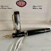Aurora Optima Fountain Pen - Solid Silver Cap-Pen Boutique Ltd