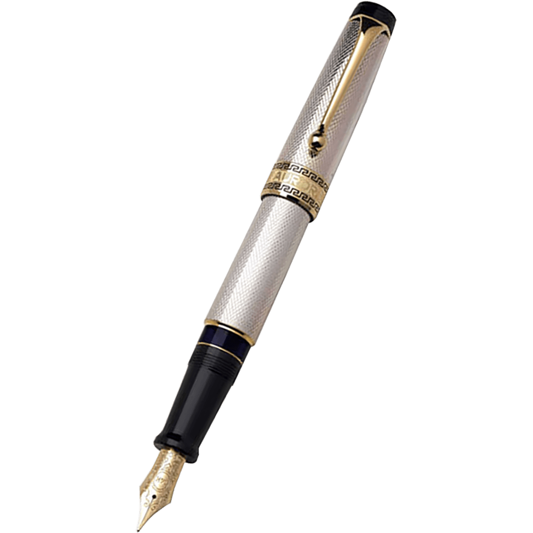 Aurora Optima Fountain Pen - Solid Silver Aurora Optima Fountain Pen - Solid Silver