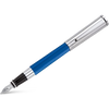 Aurora TU Fountain Pen - Blue - Chrome - Italic-Pen Boutique Ltd