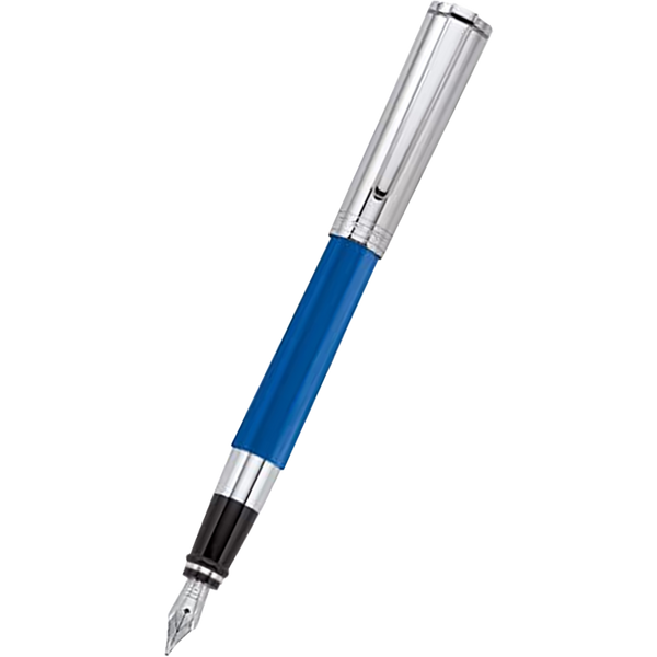 Aurora TU Fountain Pen - Blue - Chrome Trim - Medium Nib-Pen Boutique Ltd