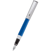 Aurora TU Fountain Pen - Blue - Chrome - Italic-Pen Boutique Ltd
