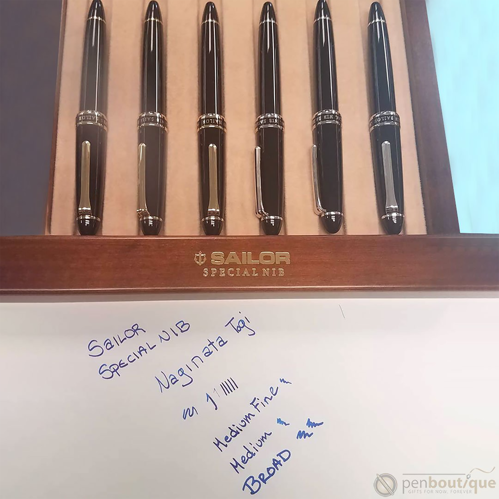 Sailor 1911 Fountain Pen - Naginata Togi - Gold Trim - Black - Bespoke Dealer Exclusive-Pen Boutique Ltd