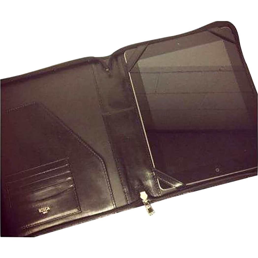 Bosca Leather Amber Zip Around iPad Case-Pen Boutique Ltd
