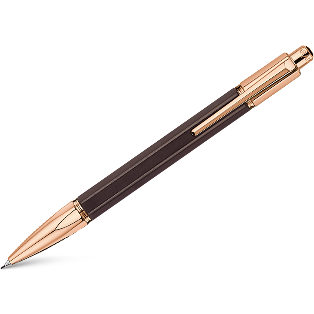 Caran d'Ache Varius Mechanical Pencil - Ebony - Rose Gold Trim - 0.7mm-Pen Boutique Ltd