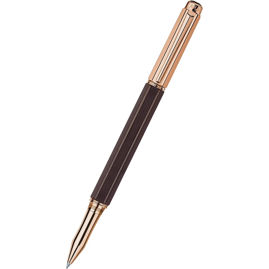 Caran d'Ache Varius Rollerball Pen - Ebony - Rose Gold Trim-Pen Boutique Ltd