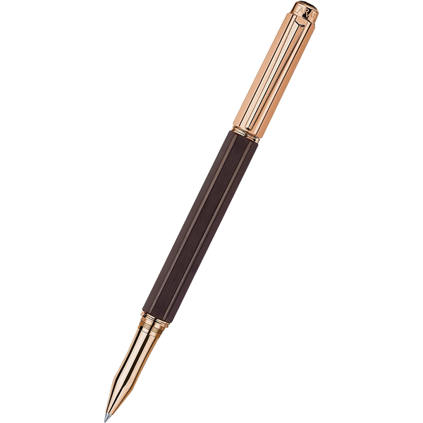 Caran d'Ache Varius Rollerball Pen - Ebony - Rose Gold Trim-Pen Boutique Ltd