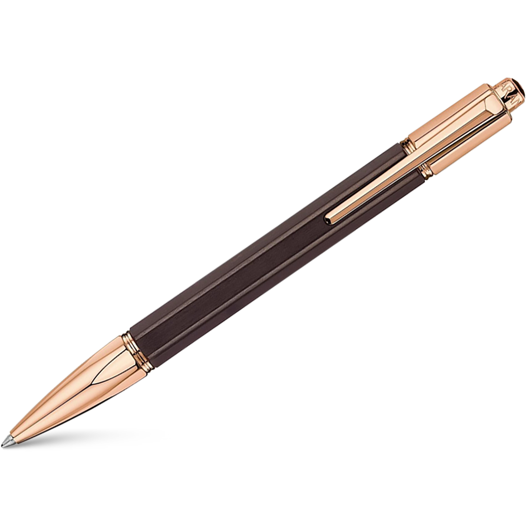 Caran d'Ache Varius Ballpoint Pen - Ebony - Rose Gold Trim-Pen Boutique Ltd