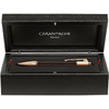 Caran d'Ache Varius Ballpoint Pen - Ebony - Rose Gold Trim - Pen Boutique Ltd