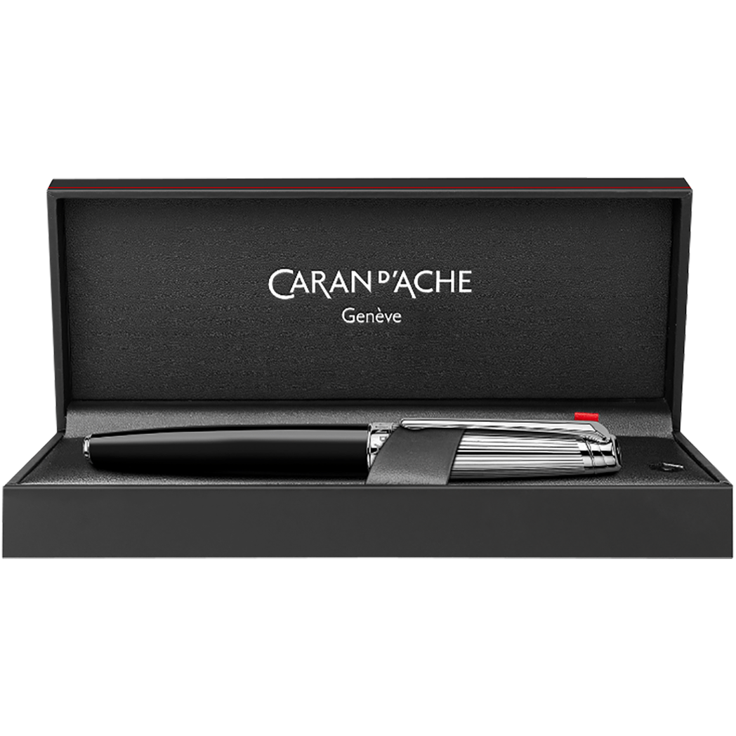 Caran d Ache Leman Bicolor Fountain Pen - Black-Pen Boutique Ltd